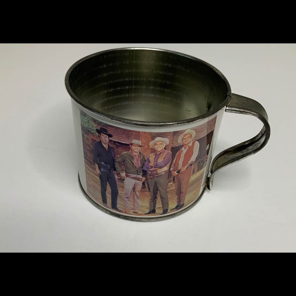 Vintage Ponderosa Ranch Cup Tin Cup TV scenes